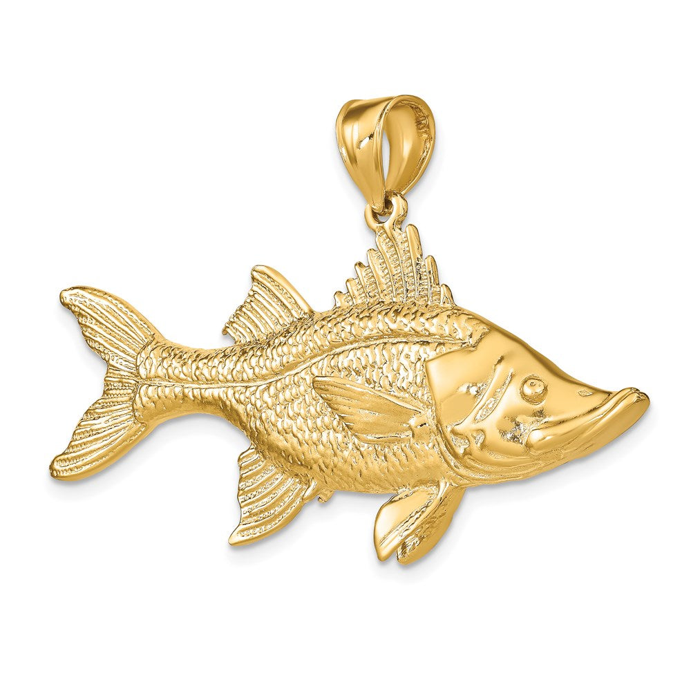 14k Yellow Gold 3-D Tarpon Fish Charm