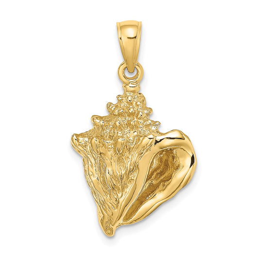 14k Yellow Gold Conch Shell Charm