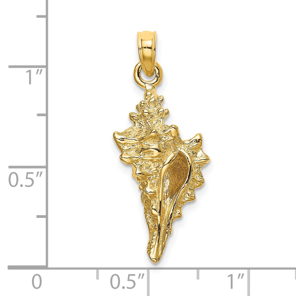 14k Yellow Gold 3-D Conch Shell Charm