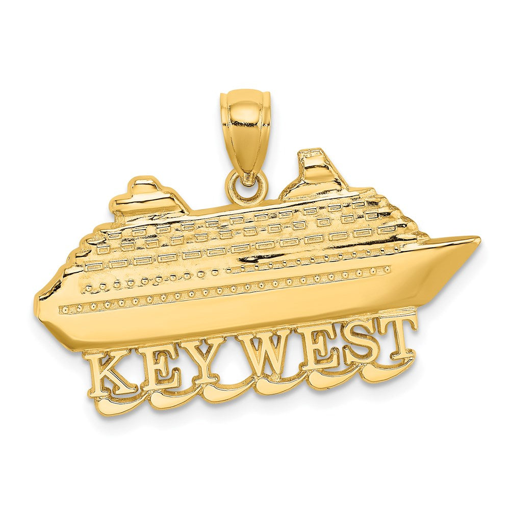 14k Yellow Gold KEY WEST Cruise Ship Charm