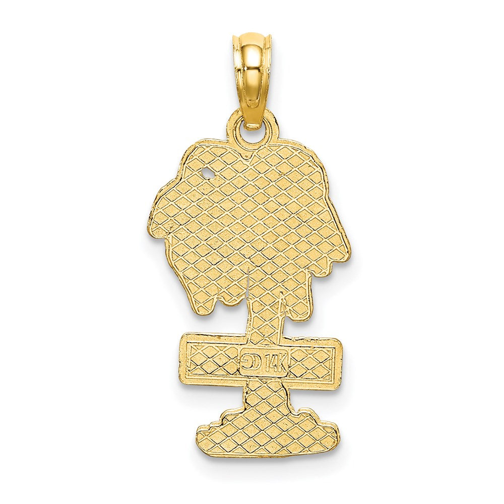 14k Yellow Gold SAN DIEGO Palm Tree Charm