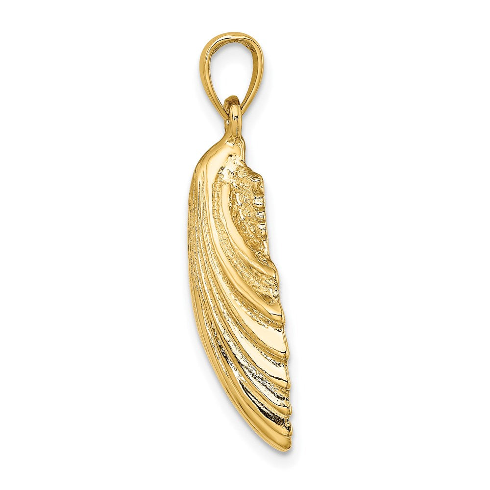 14k Yellow Gold Polished Scallop Shell Charm