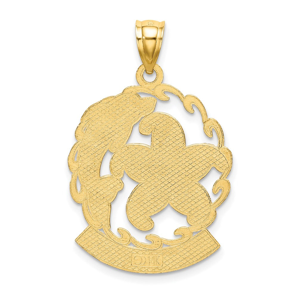 14k Yellow Gold SEA ISLE Starfish and Dolphin Charm