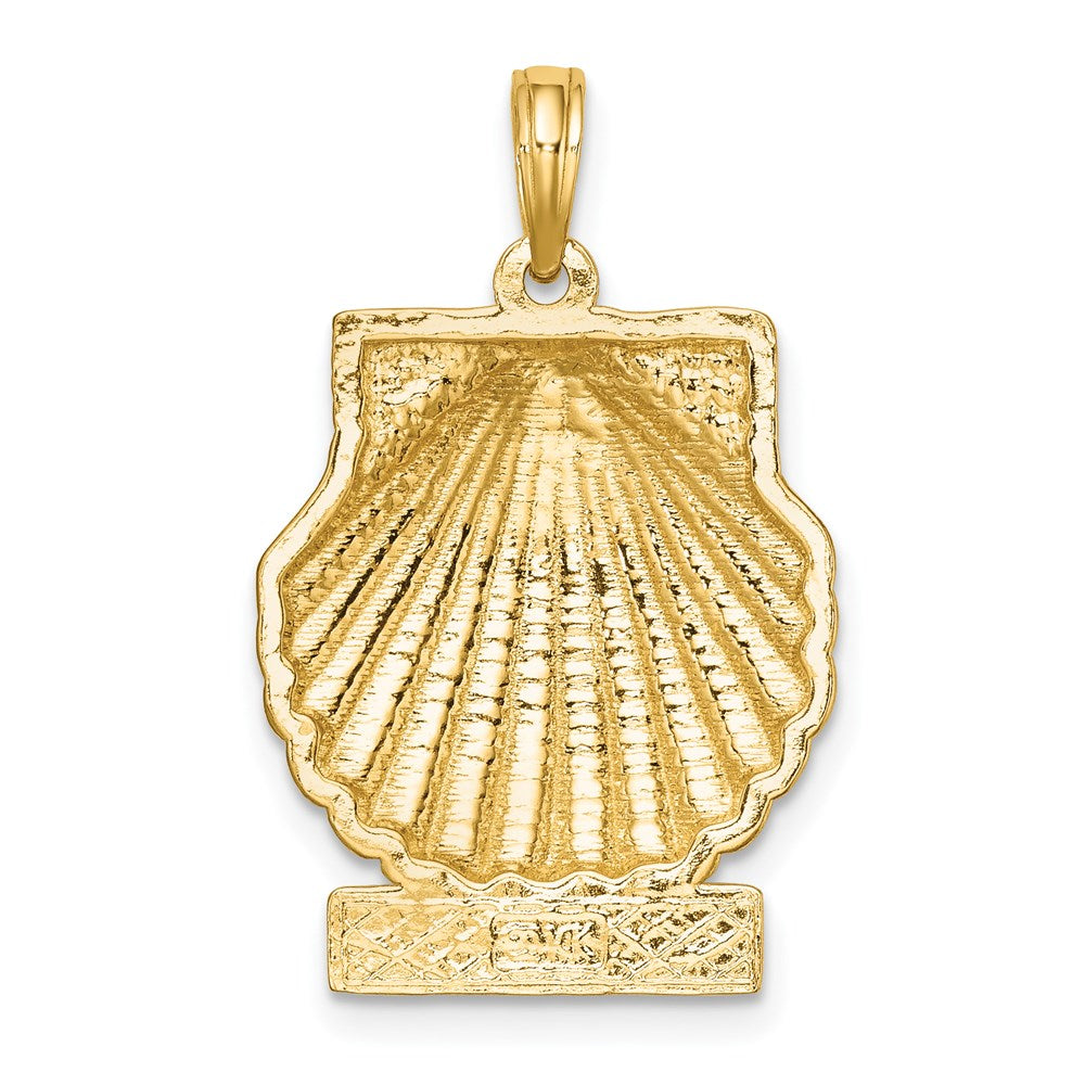 14k Yellow Gold OCEAN CITY Scallop Shell Charm