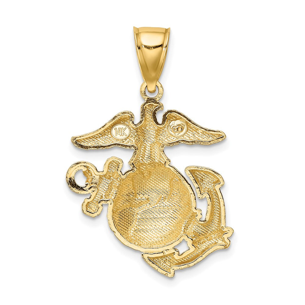 14k Yellow Gold Marine Corps Symbol Charm