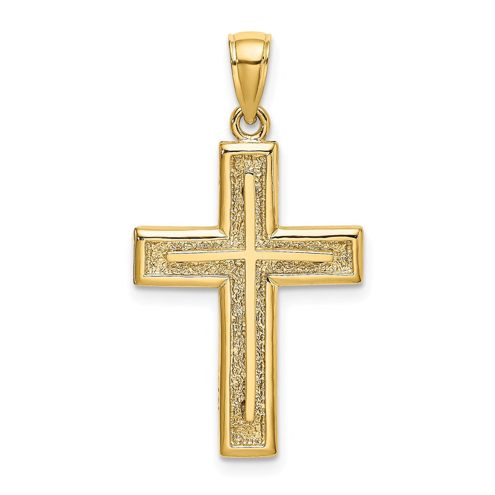 14k Yellow Gold 2-D Cross Charm