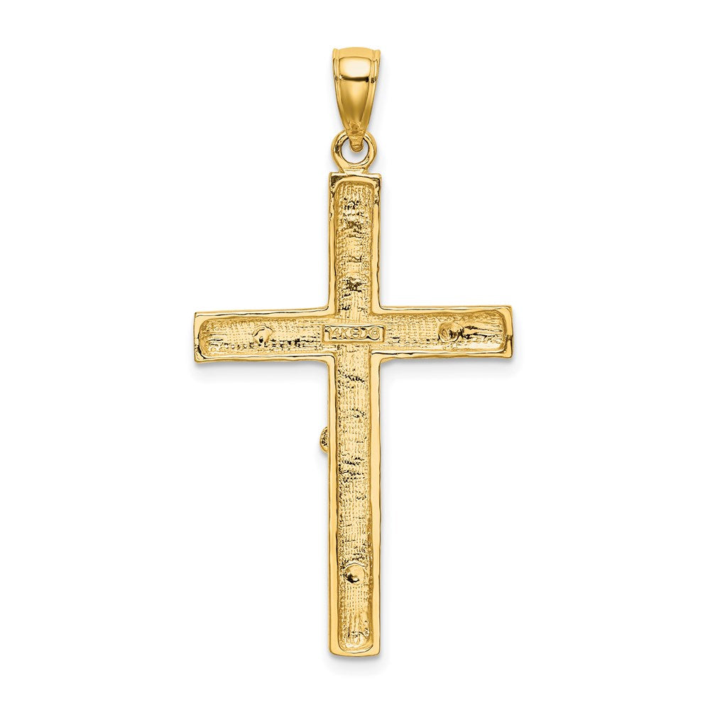 14k Yellow Gold Crucifix Charm