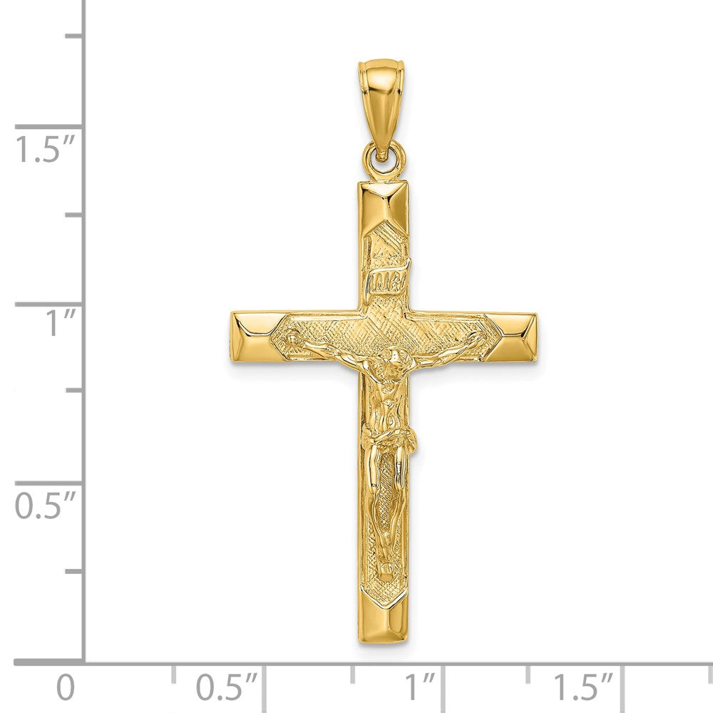 14k Yellow Gold Crucifix Charm