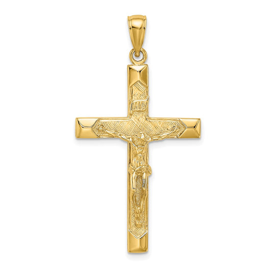 14k Yellow Gold Crucifix Charm