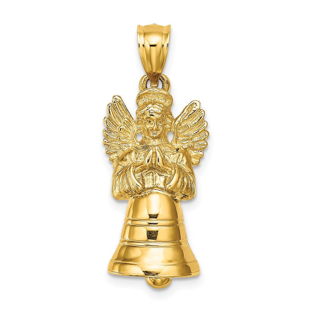 14k Yellow Gold 3-D w/ Moveable Angel Charm