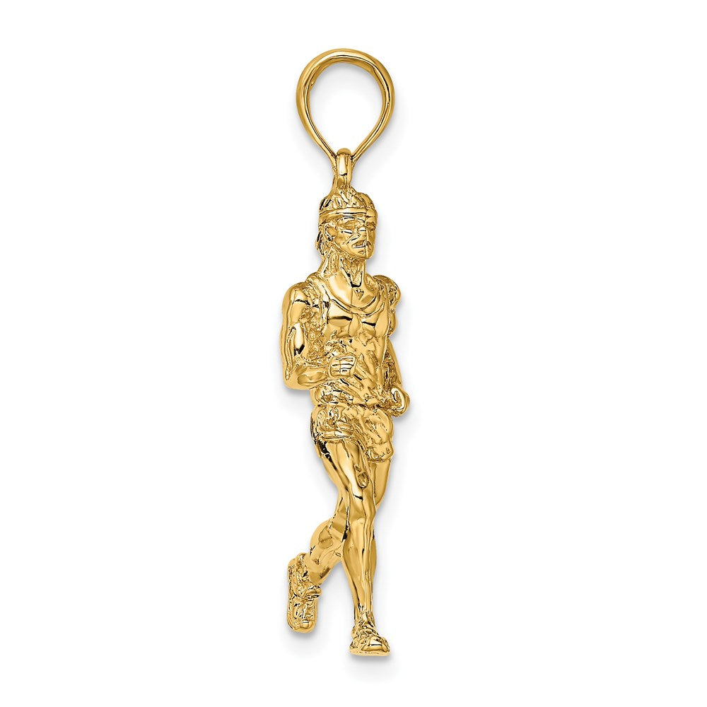 14k Yellow Gold 3-D Polished Runner Charm