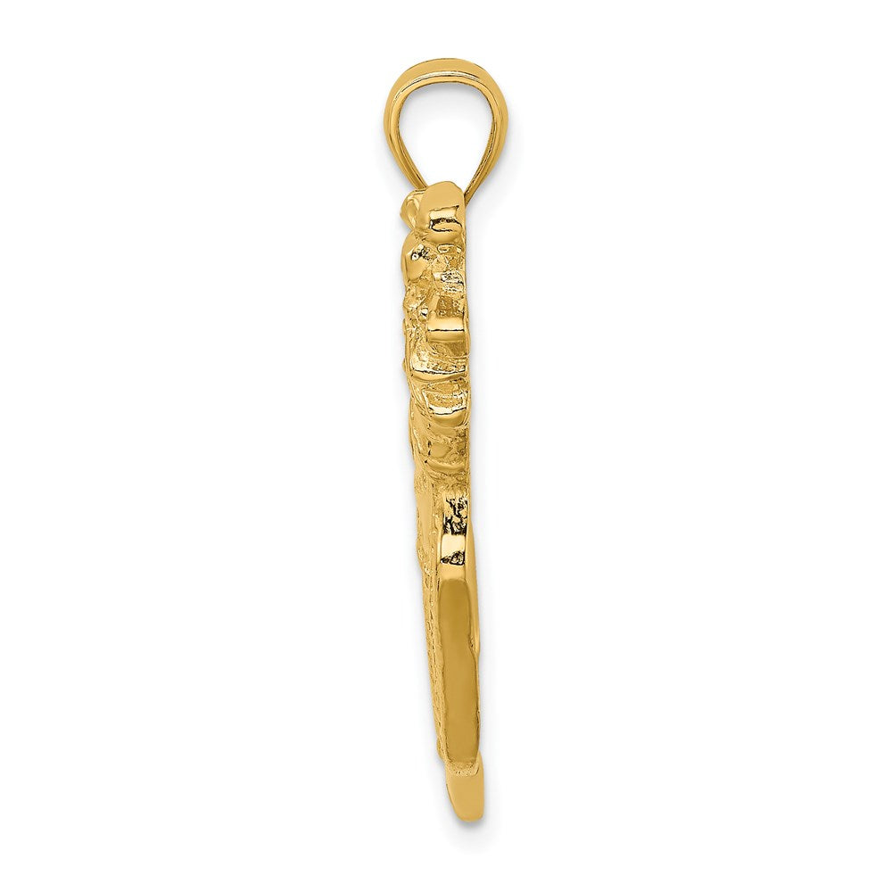 14k Yellow Gold 2-D Golf Bag and Clubs Charm