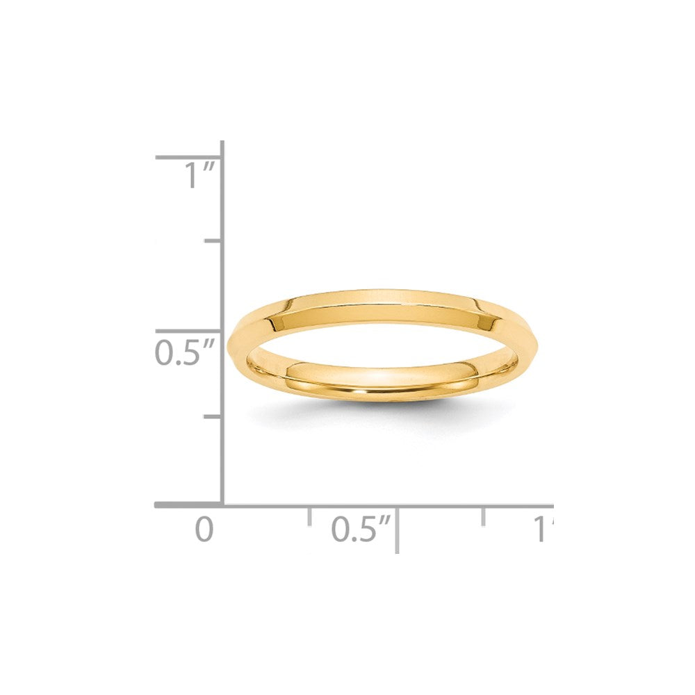 Solid 18K Yellow Gold 2.5mm Knife Edge Comfort Fit Men's/Women's Wedding Band Ring Size 7