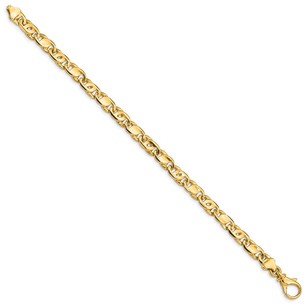 Solid 14K Yellow Gold 5.80mm Polished Fancy Link Bracelet