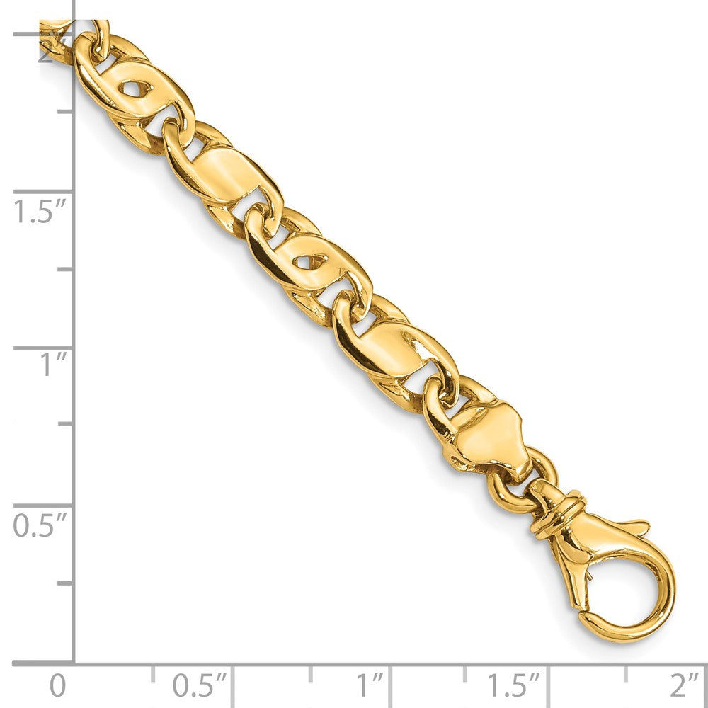 Solid 14K Yellow Gold 5.80mm Polished Fancy Link Bracelet