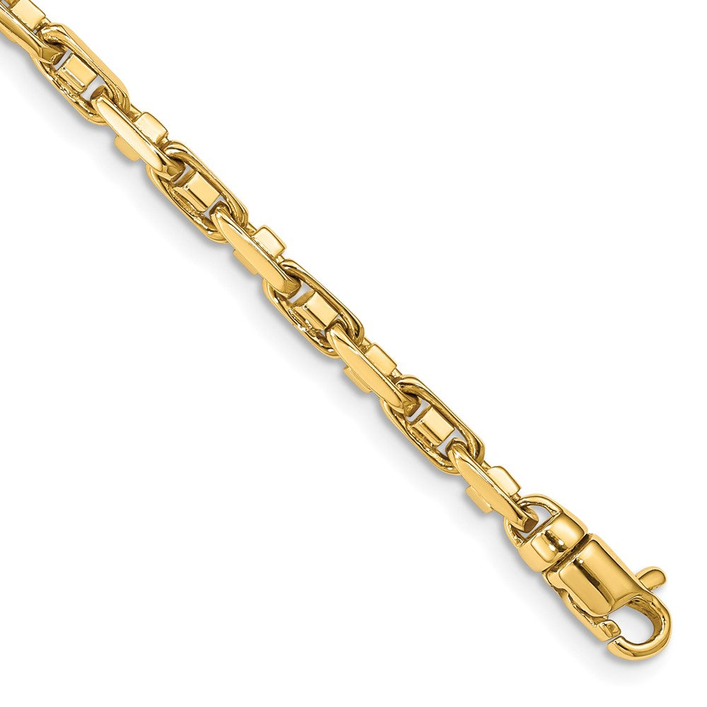 Solid 14K Yellow Gold 20 inch 3.8mm Polished Fancy Link with Lobster Clasp Chain Necklace