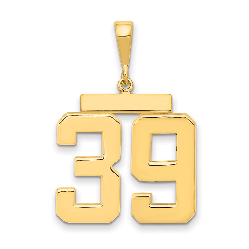 14k Yellow Gold Large Polished Number 39 Charm