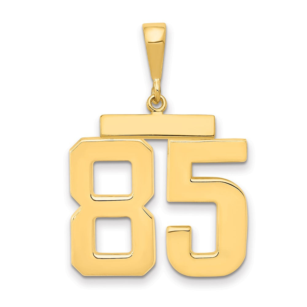 14k Yellow Gold Large Polished Number 85 Charm