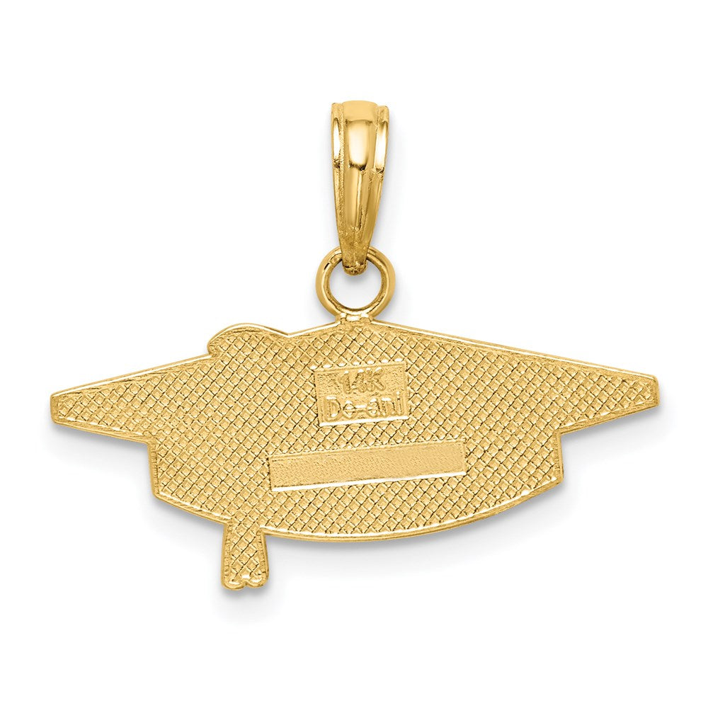 14k Yellow Gold GRADUATION Cap Charm