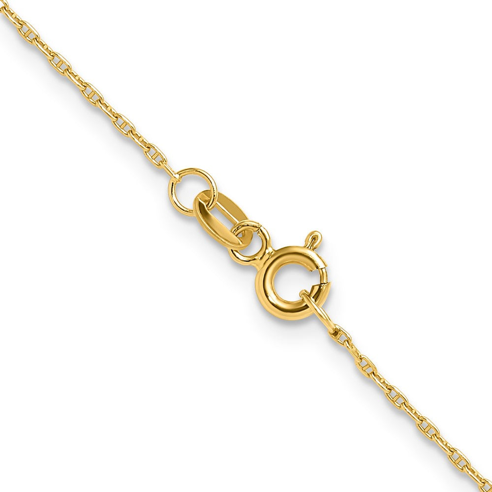 14K Yellow Gold 1.05mm Mariners Link Chain Necklace