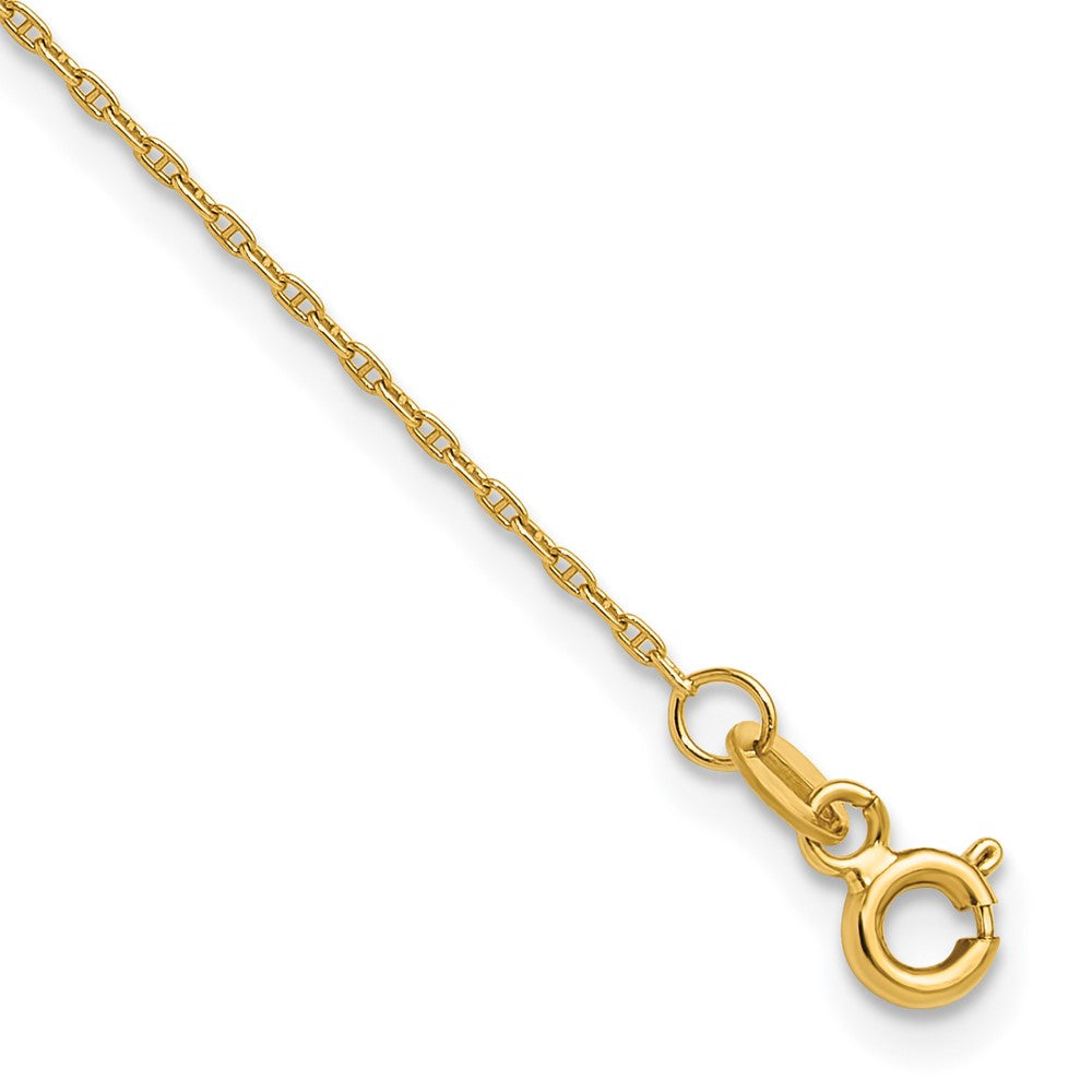 14K Yellow Gold 1.05mm Mariners Link Chain nan