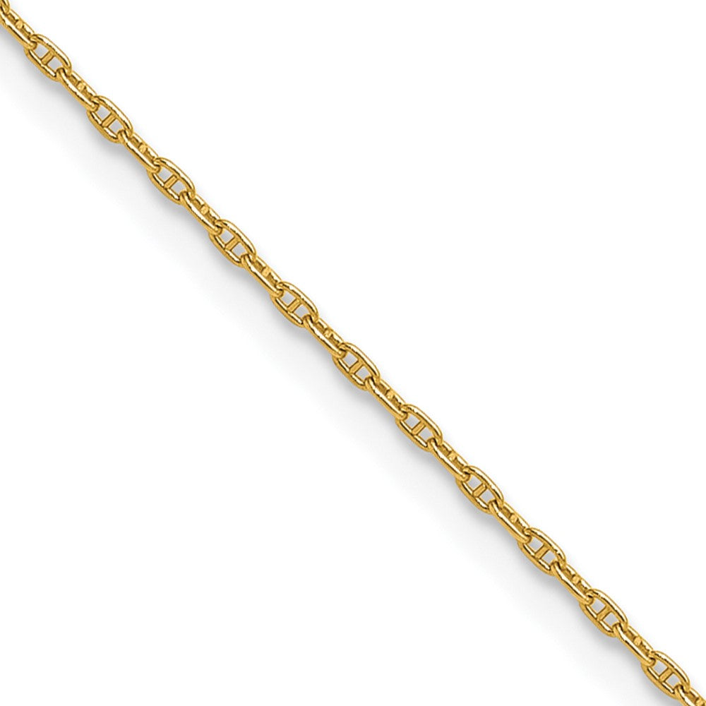 14K Yellow Gold 1.05mm Mariners Link Chain Necklace