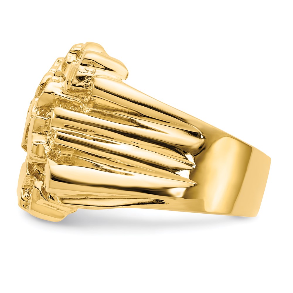 14K Yellow Gold Men's Nugget Ring