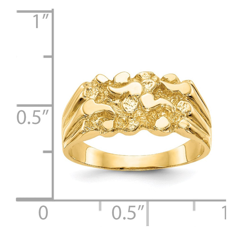 14K Yellow Gold Nugget Ring