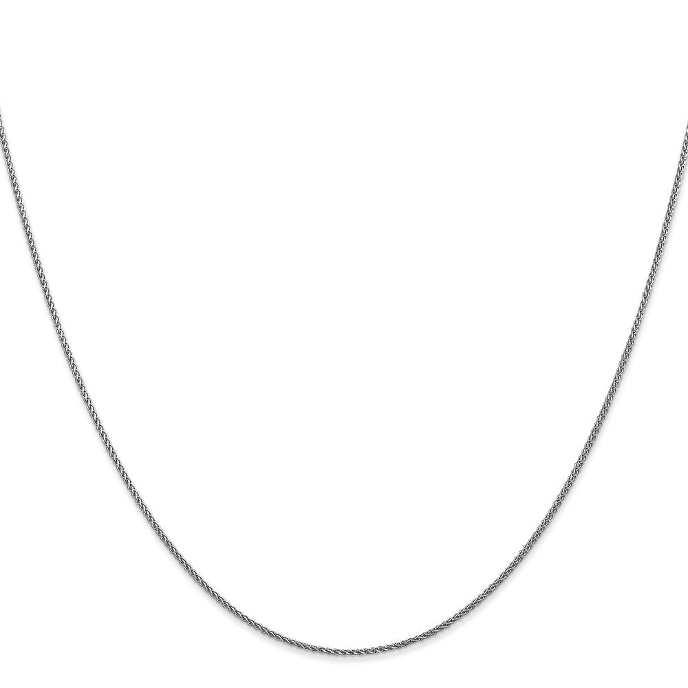 14K White Gold 14 inch 1.05mm Diamond-cut Spiga with Lobster Clasp Children Necklace Chain Necklace