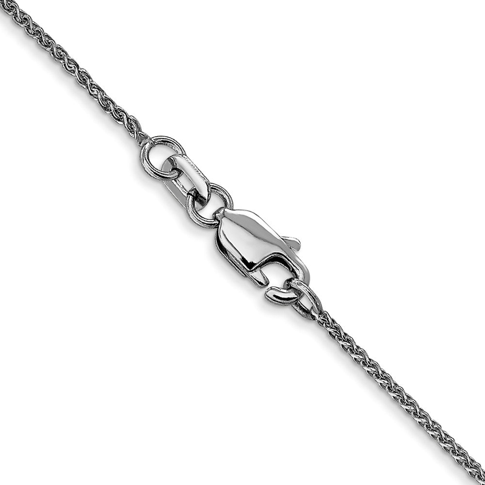 14K White Gold 14 inch 1.05mm Diamond-cut Spiga with Lobster Clasp Children Necklace Chain Necklace