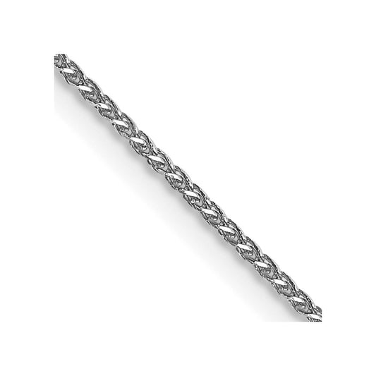 14K White Gold 14 inch 1.05mm Diamond-cut Spiga with Lobster Clasp Children Necklace Chain Necklace