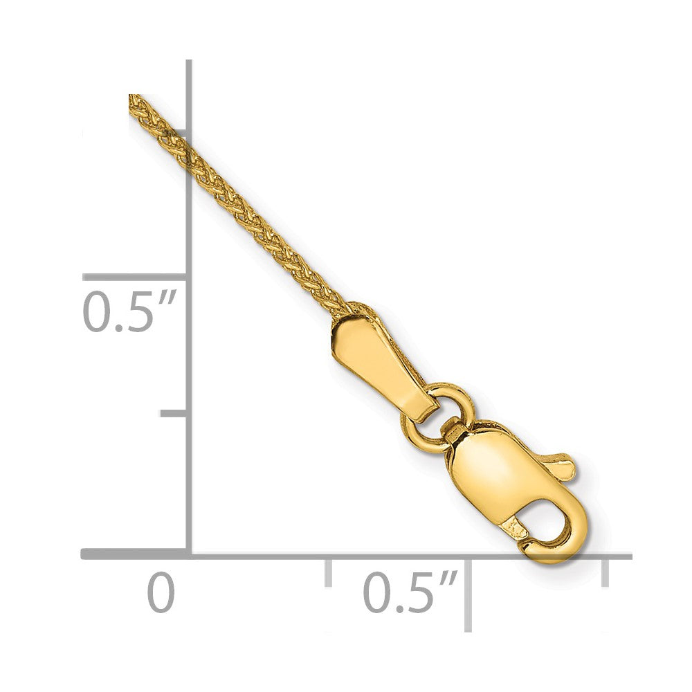 14K Yellow Gold 7 inch 1.05mm Diamond-cut Spiga with Lobster Clasp Bracelet