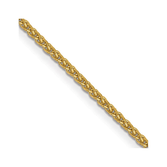 14K Yellow Gold 16 inch 1.05mm Diamond-cut Spiga with Lobster Clasp Chain Necklace