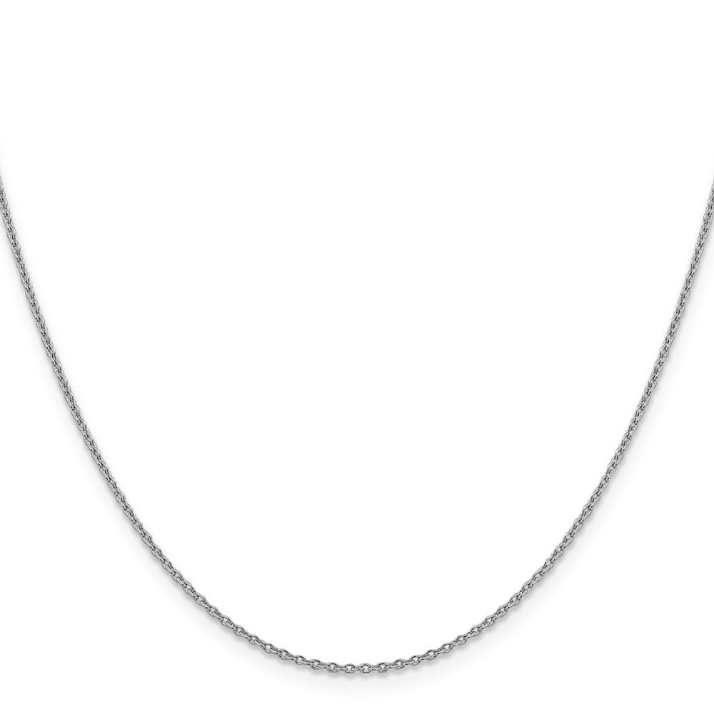 14K White Gold 16 inch 1.4mm Forzantine Cable with Lobster Clasp Chain Necklace