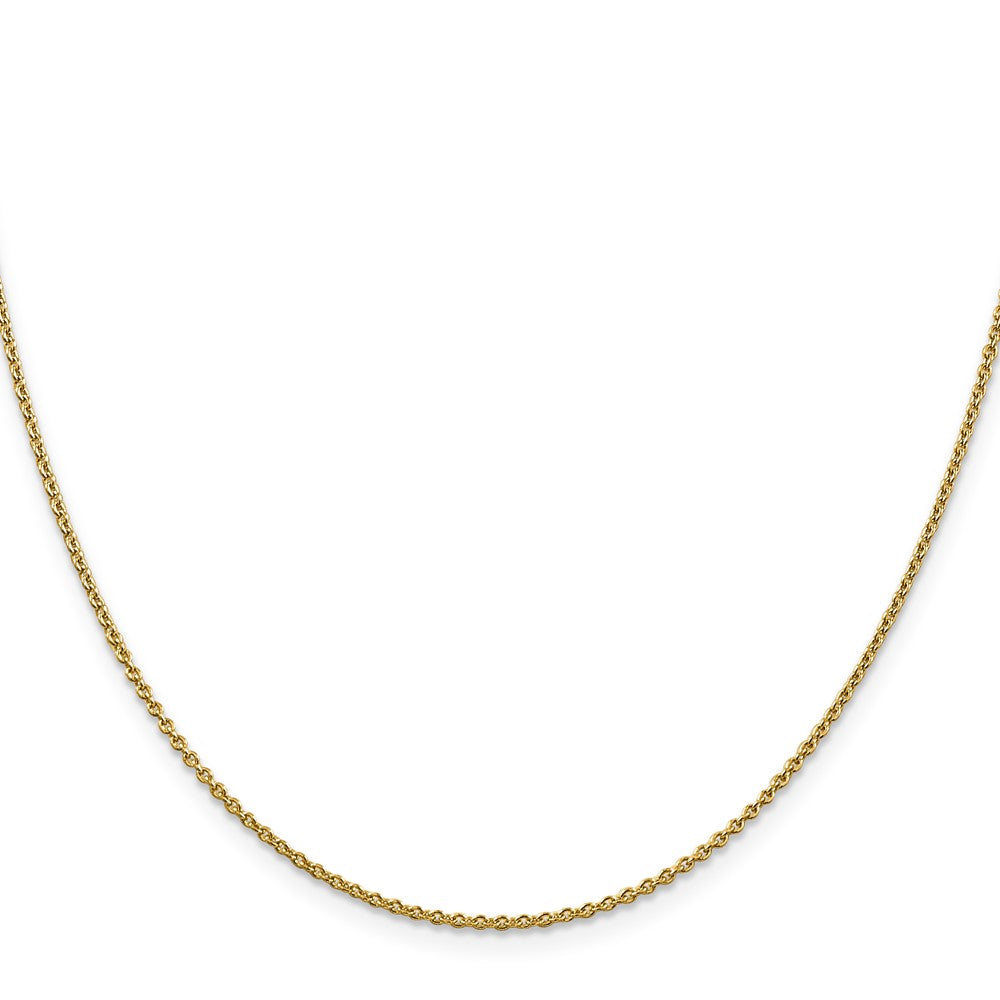 14K Yellow Gold 22 inch 1.4mm Forzantine Cable with Lobster Clasp Chain Necklace