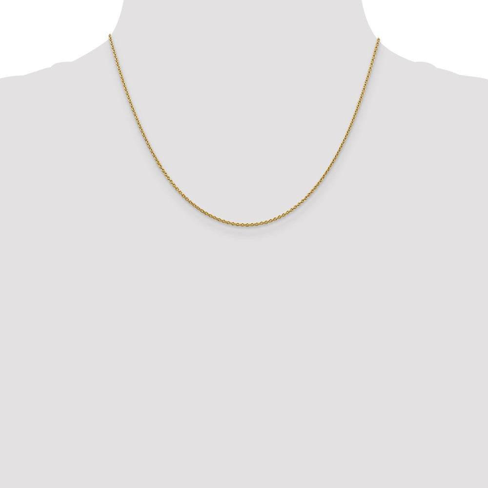 14K Yellow Gold 18 inch 1.4mm Forzantine Cable with Lobster Clasp Chain Necklace