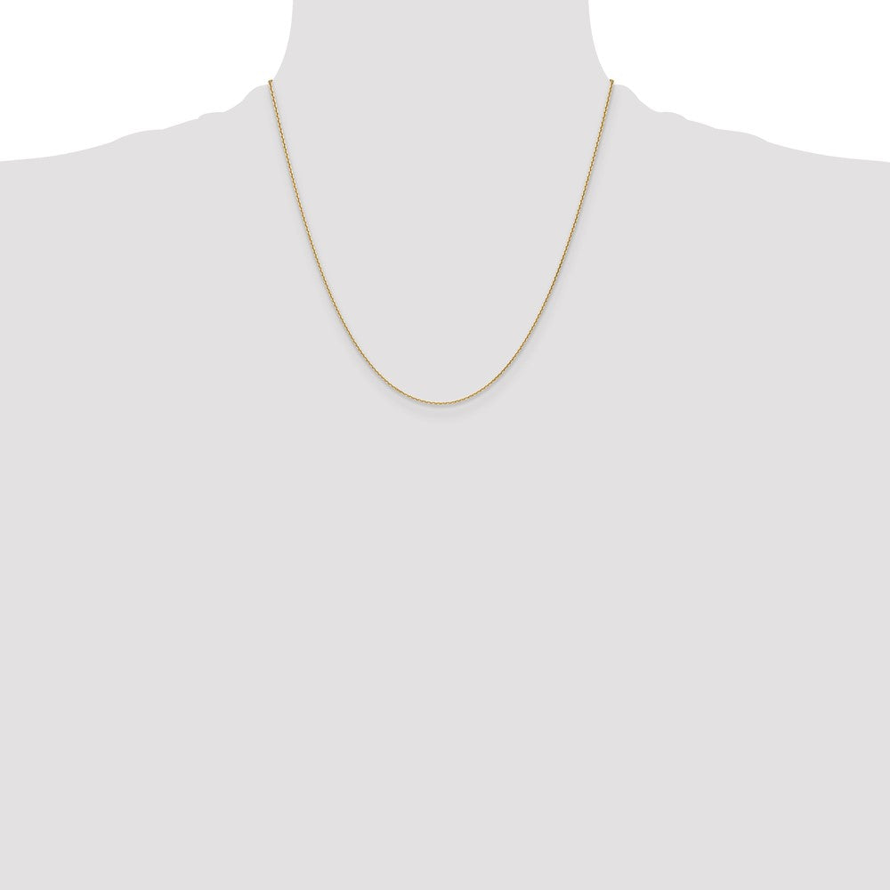 14K Yellow Gold 1.2mm D/C Cable Chain Necklace