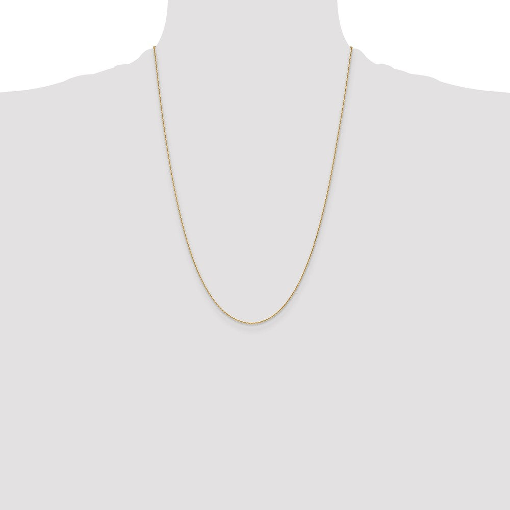 14K Yellow Gold 1.2mm D/C Cable Chain Necklace