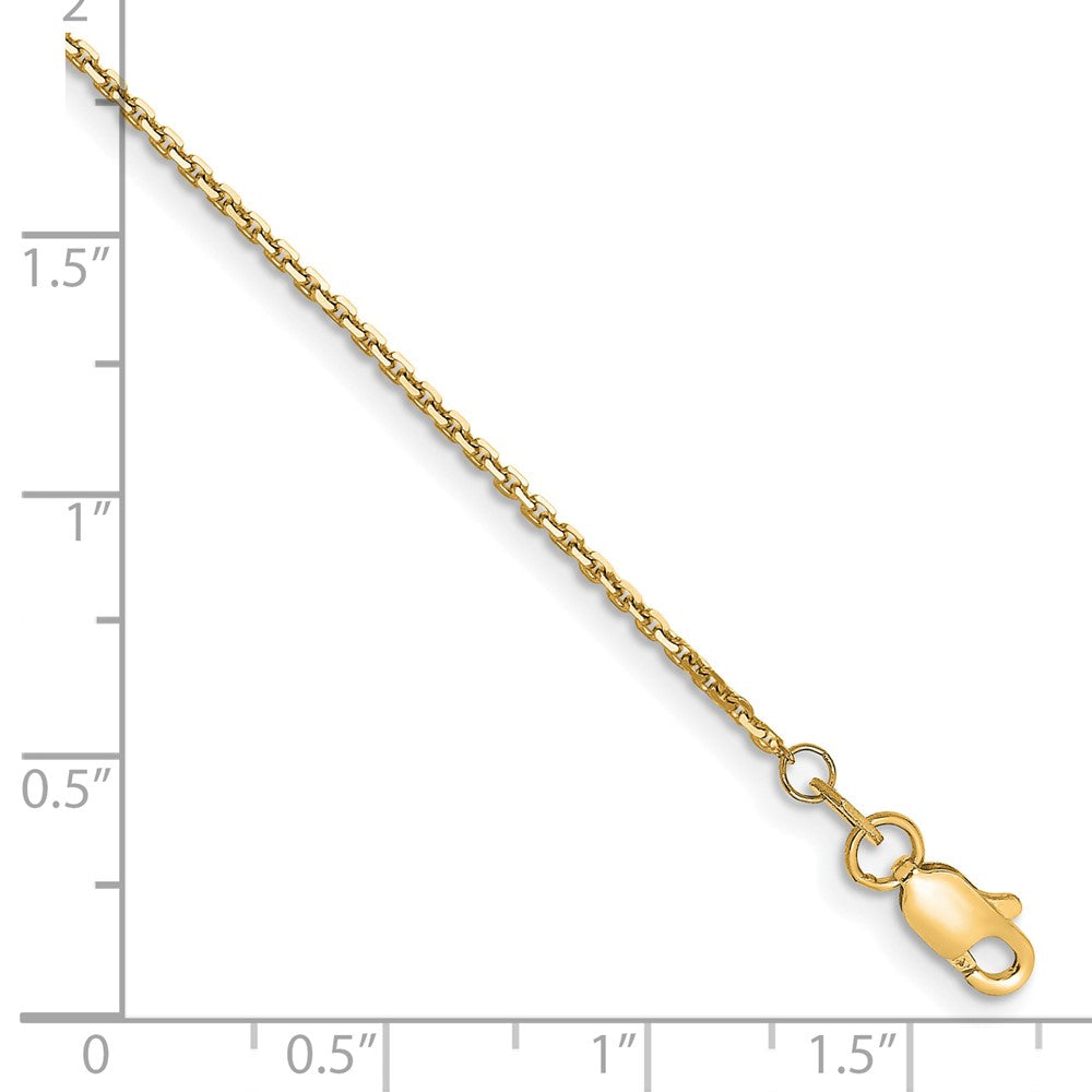 14K Yellow Gold 1.2mm D/C Cable Chain nan