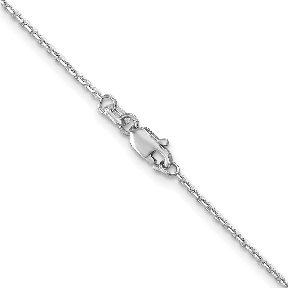 14k WG 1.2mm D/C Cable Chain Necklace