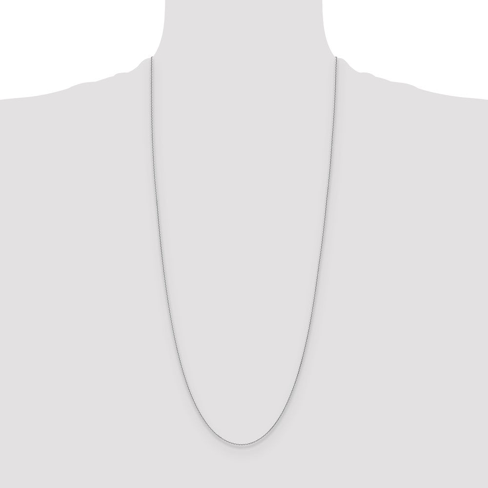 14k WG 1.2mm D/C Cable Chain Necklace