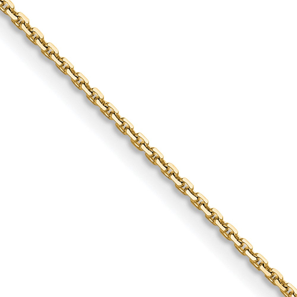 14K Yellow Gold 1.2mm D/C Cable Children Necklace Chain Necklace