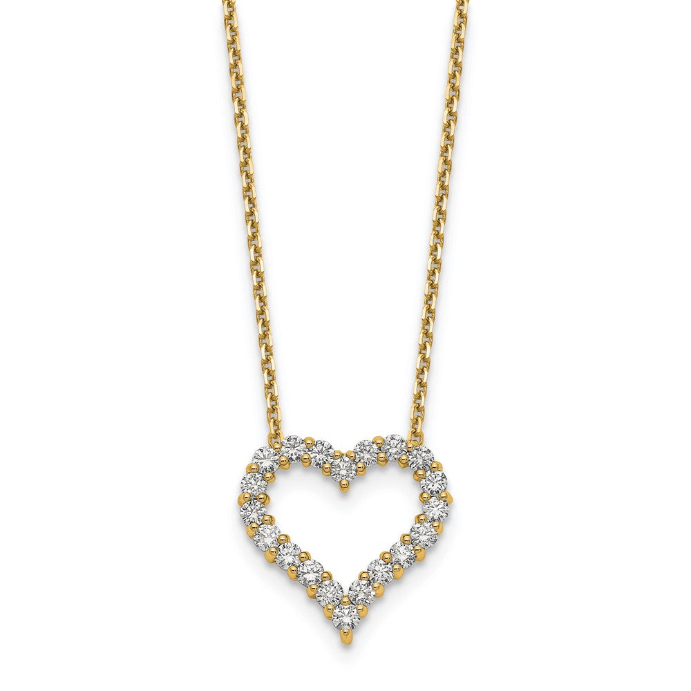 14k yellow gold true origin lab grown real diamond vs si d e f heart pendant necklace pm1001 100 yld