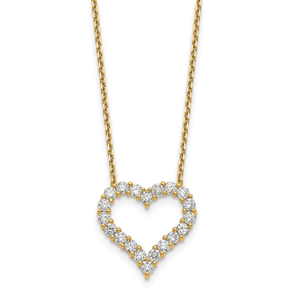 14k yellow gold true origin lab grown real diamond vs si d e f heart pendant necklace pm1001 150 yld