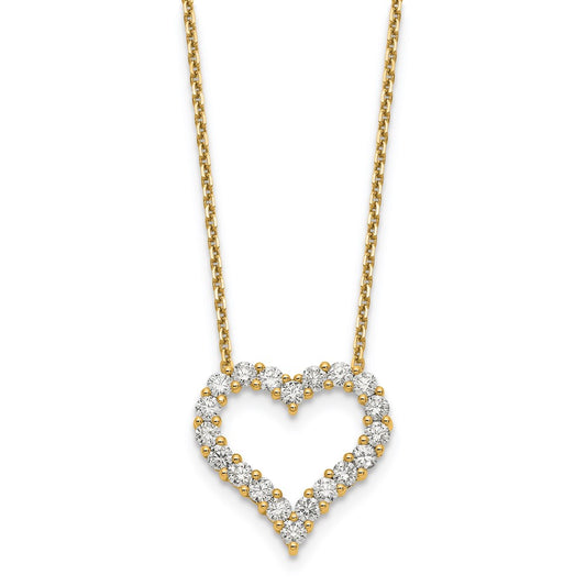 14k yellow gold true origin lab grown real diamond vs si d e f heart pendant necklace pm1001 150 yld