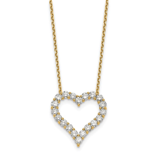 14k yellow gold true origin lab grown real diamond vs si d e f heart pendant necklace pm1001 200 yld