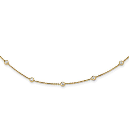 14k yellow gold true origin lab grown real diamond vs si d e f fancy station necklace pm1008 120 yld 20