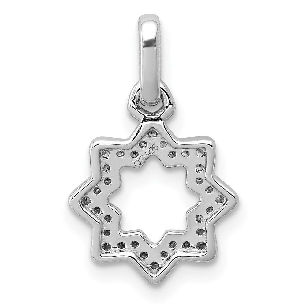 14k White Gold 1/10ct. Real Diamond Star of David Pendant