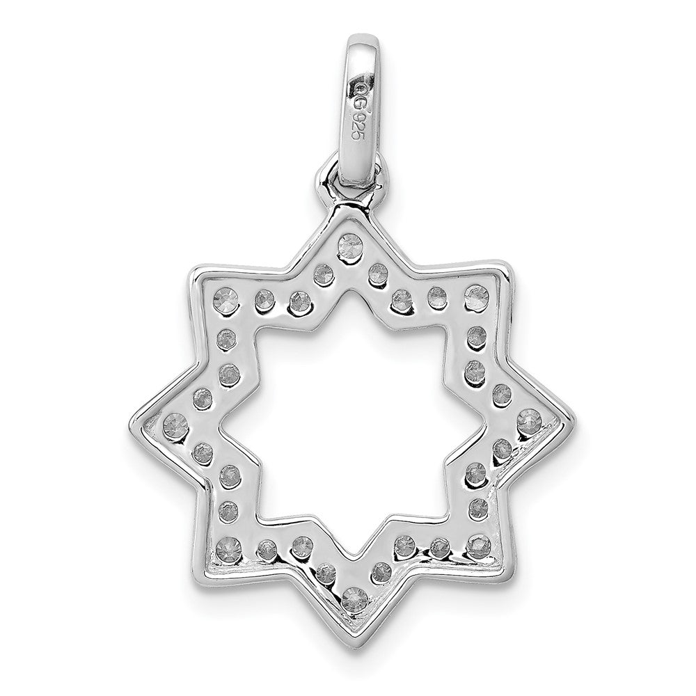 14k White Gold 1/2ct. Real Diamond Star of David Pendant