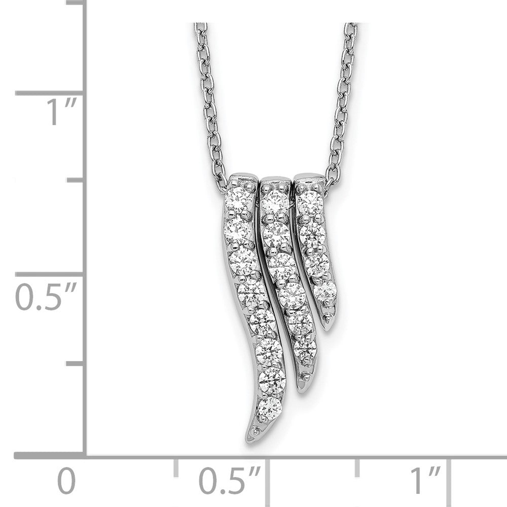 14k White Gold Real Diamond Necklace